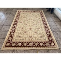 Китайский шерстяной ковер 0054013 Бежевый-красный